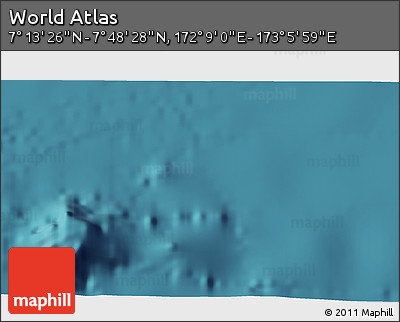 Satellite 3D Map of the Area around 7° 30' 57" N, 172° 37' 30" E