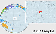 Political Location Map of the area around 7° 30' 57" N, 174° 10' 30" W