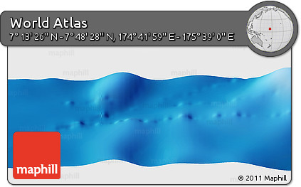Physical Panoramic Map of the Area around 7° 30' 57" N, 175° 10' 30" E