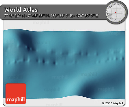 Satellite 3D Map of the Area around 7° 30' 57" N, 176° 1' 30" E