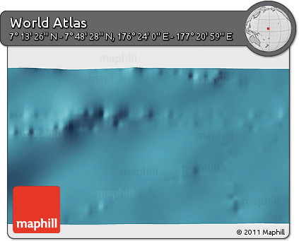 Satellite 3D Map of the Area around 7° 30' 57" N, 176° 52' 30" E