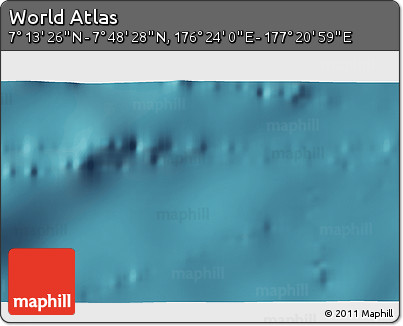 Satellite 3D Map of the Area around 7° 30' 57" N, 176° 52' 30" E