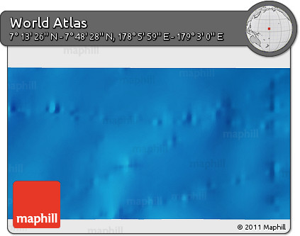 Physical 3D Map of the Area around 7° 30' 57" N, 178° 34' 29" E
