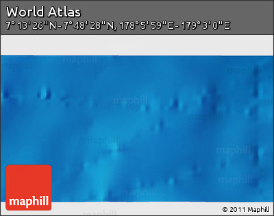 Physical 3D Map of the Area around 7° 30' 57" N, 178° 34' 29" E