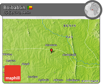 Physical 3D Map of Boïbablin