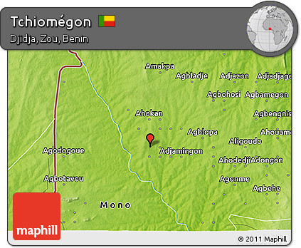 Physical 3D Map of Tchiomégon