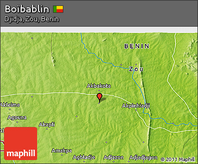 Physical 3D Map of Boïbablin