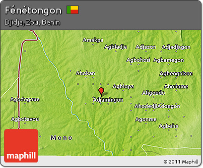 Physical 3D Map of Fénétongon