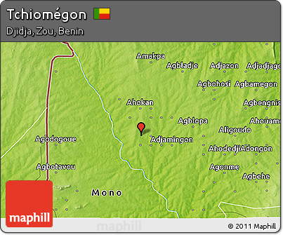 Physical 3D Map of Tchiomégon