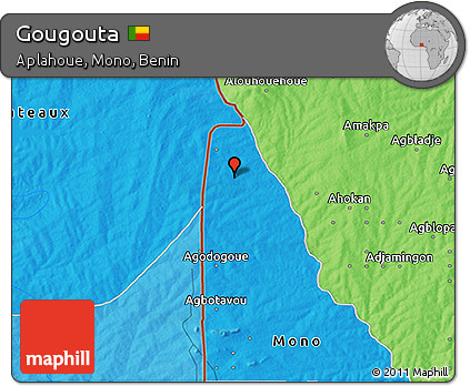 Political 3D Map of Gougouta