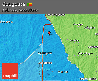 Political 3D Map of Gougouta