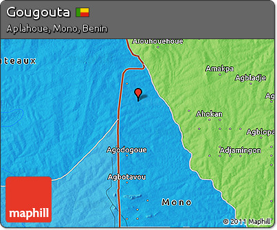 Political 3D Map of Gougouta