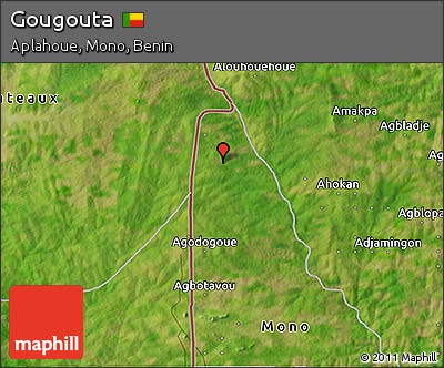 Satellite 3D Map of Gougouta