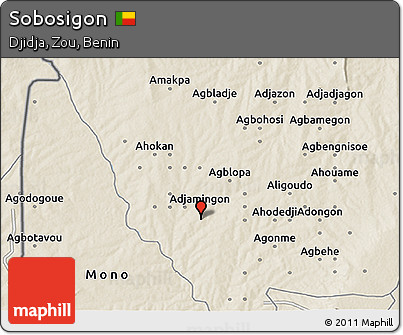 Shaded Relief 3D Map of Sobosigon