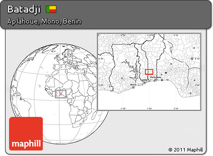 Blank Location Map of Batadji
