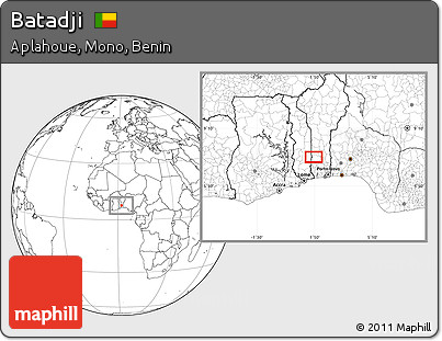 Blank Location Map of Batadji