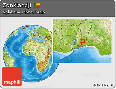 Physical Location Map of Zonklandji