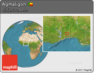 Satellite Location Map of Agmaligon