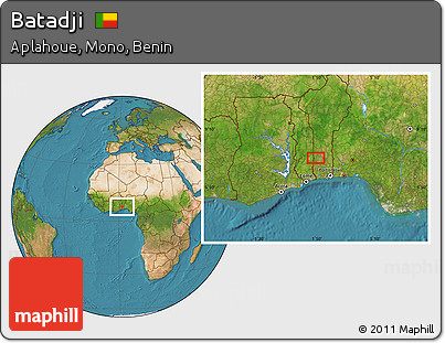 Satellite Location Map of Batadji