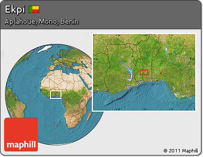 Satellite Location Map of Ekpi