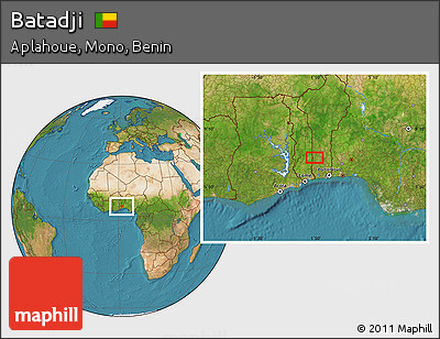 Satellite Location Map of Batadji