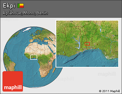 Satellite Location Map of Ekpi