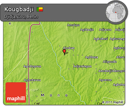 Physical Map of Kougbadji