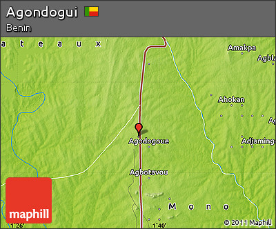 Physical Map of Agondogui