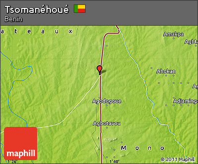 Physical Map of Tsomanéhoué