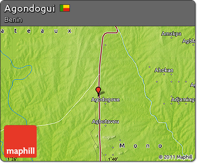 Physical Map of Agondogui