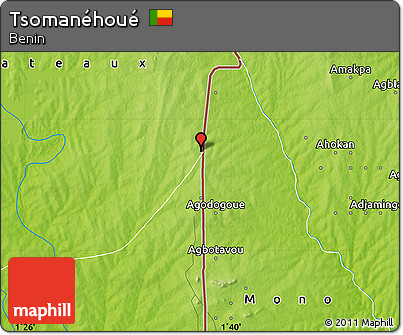 Physical Map of Tsomanéhoué