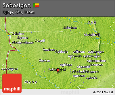 Physical Panoramic Map of Sobosigon