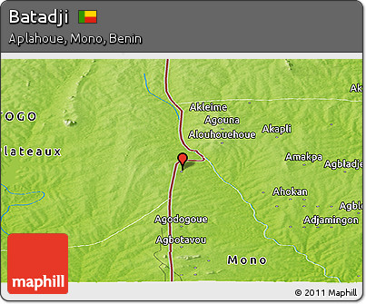 Physical Panoramic Map of Batadji