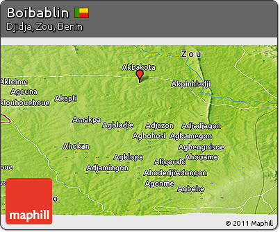 Physical Panoramic Map of Boïbablin