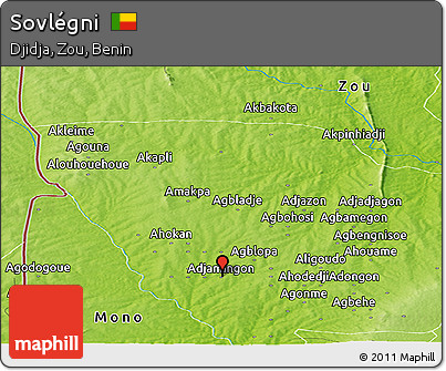 Physical Panoramic Map of Sovlégni