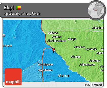 Political Panoramic Map of Ekpi