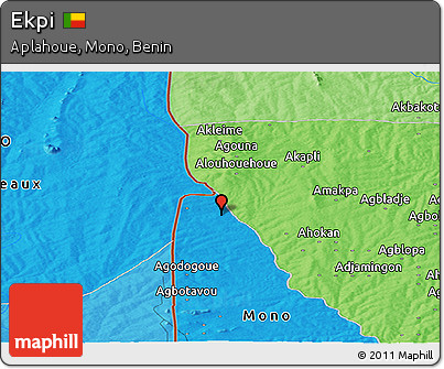 Political Panoramic Map of Ekpi