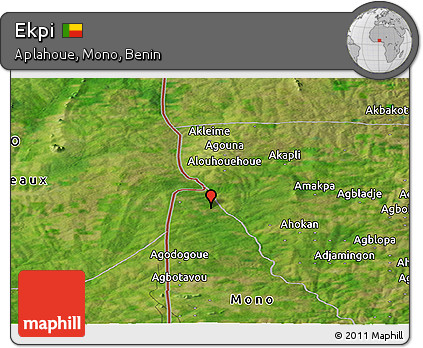 Satellite Panoramic Map of Ekpi