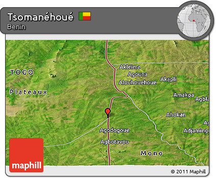 Satellite Panoramic Map of Tsomanéhoué