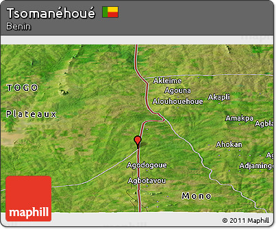 Satellite Panoramic Map of Tsomanéhoué