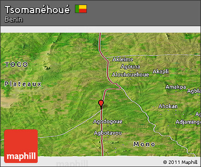 Satellite Panoramic Map of Tsomanéhoué