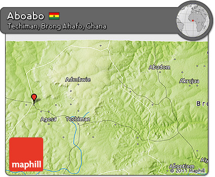 Physical 3D Map of Aboabo