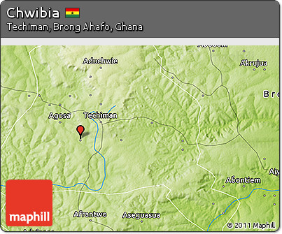 Physical 3D Map of Chwibia