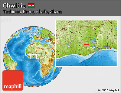 Physical Location Map of Chwibia