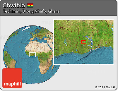 Satellite Location Map of Chwibia