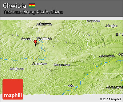 Physical Panoramic Map of Chwibia