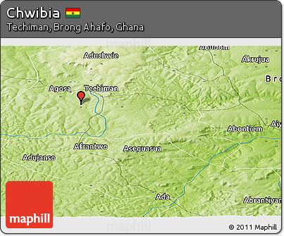 Physical Panoramic Map of Chwibia