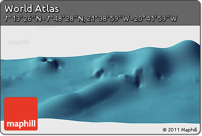 Satellite Panoramic Map of the Area around 7° 30' 57" N, 21° 10' 29" W