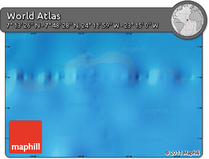 Physical Map of the Area around 7° 30' 57" N, 23° 43' 30" W