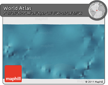 Satellite 3D Map of the Area around 7° 30' 57" N, 27° 7' 30" W